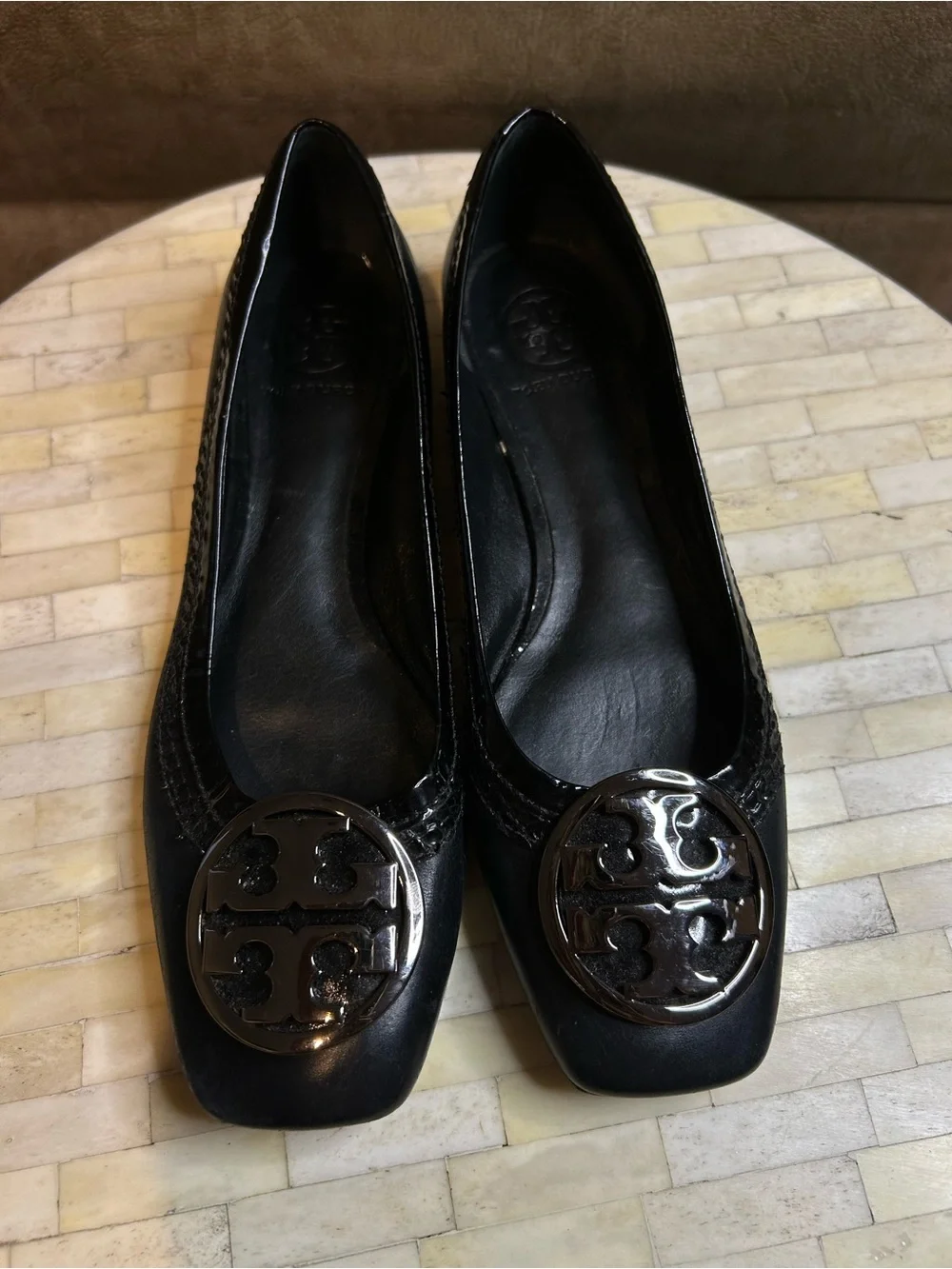 Tory Burch Thea black flats size 8.5